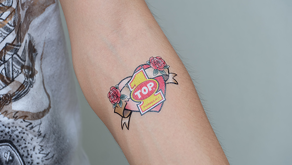 oil top one temporary tattoo